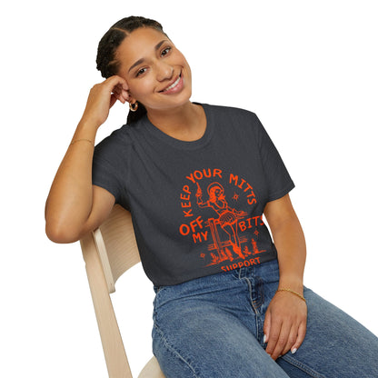 Keep Your Mitts Off My Bits Feminist Softstyle Tee - Starry Skies Austin