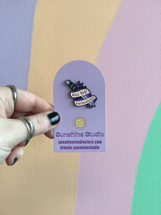 “Kill the Patriarchy” Enamel Pin - Starry Skies Austin