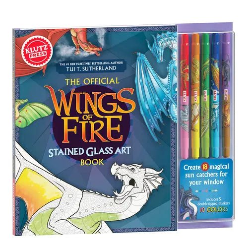 Klutzpress Wings of Fire Stained Glass Art - Hardcover - Starry Skies Austin