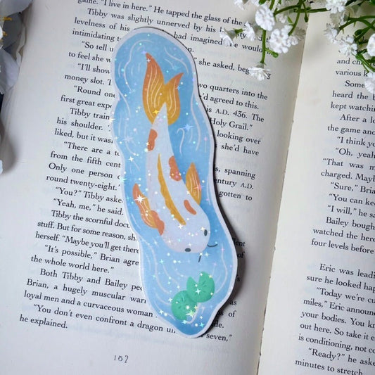 Koi Fish Die Cut Sparkle Bookmark - Starry Skies Austin