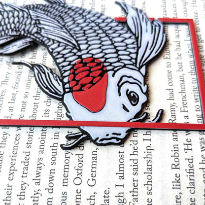 Koi Fish Japanese Bookmark Art Tassel Reader Gift - Starry Skies Austin