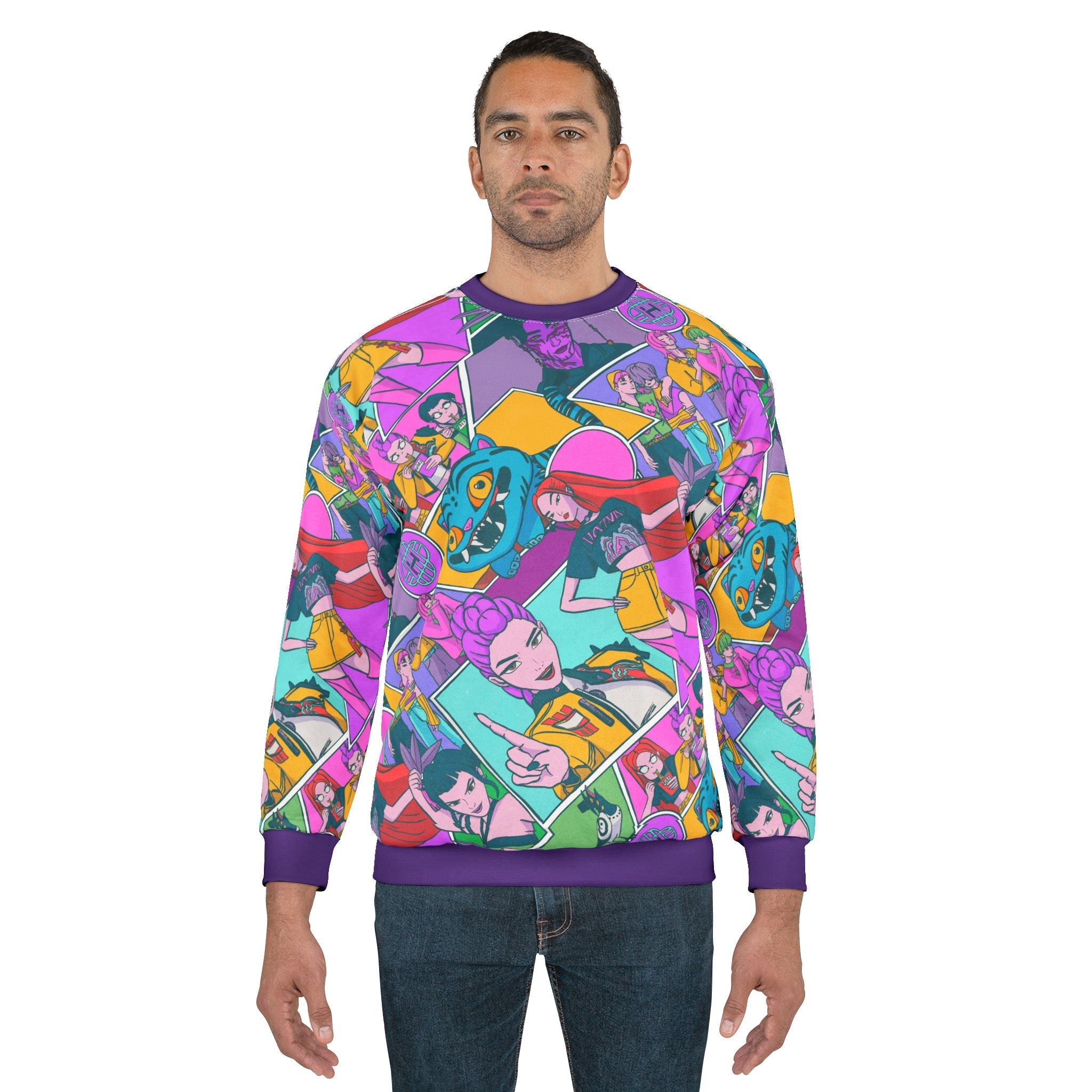 Kpop Demon Hunters Inspired Graphic Sweatshirt - Starry Skies Austin