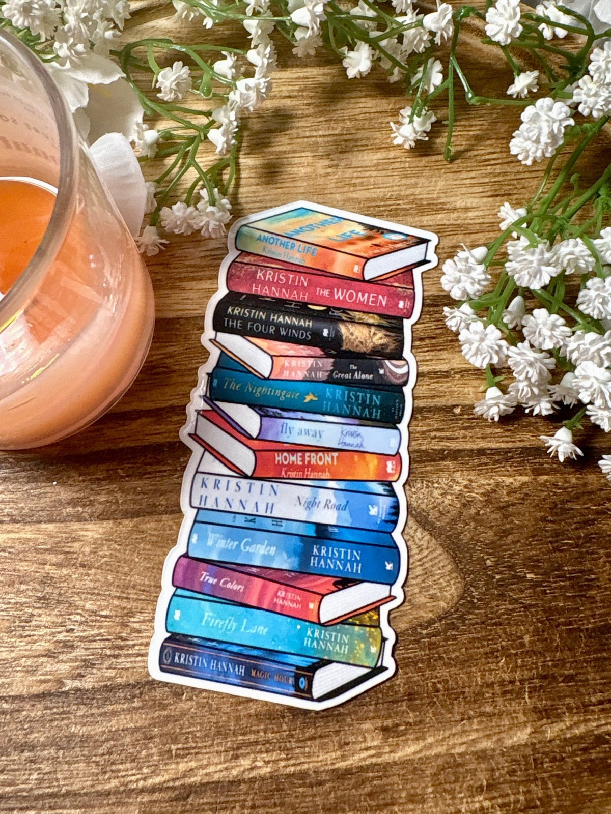 Kristin Hannah Inspired Bookstack Die-Cut Bookmark - Starry Skies Austin