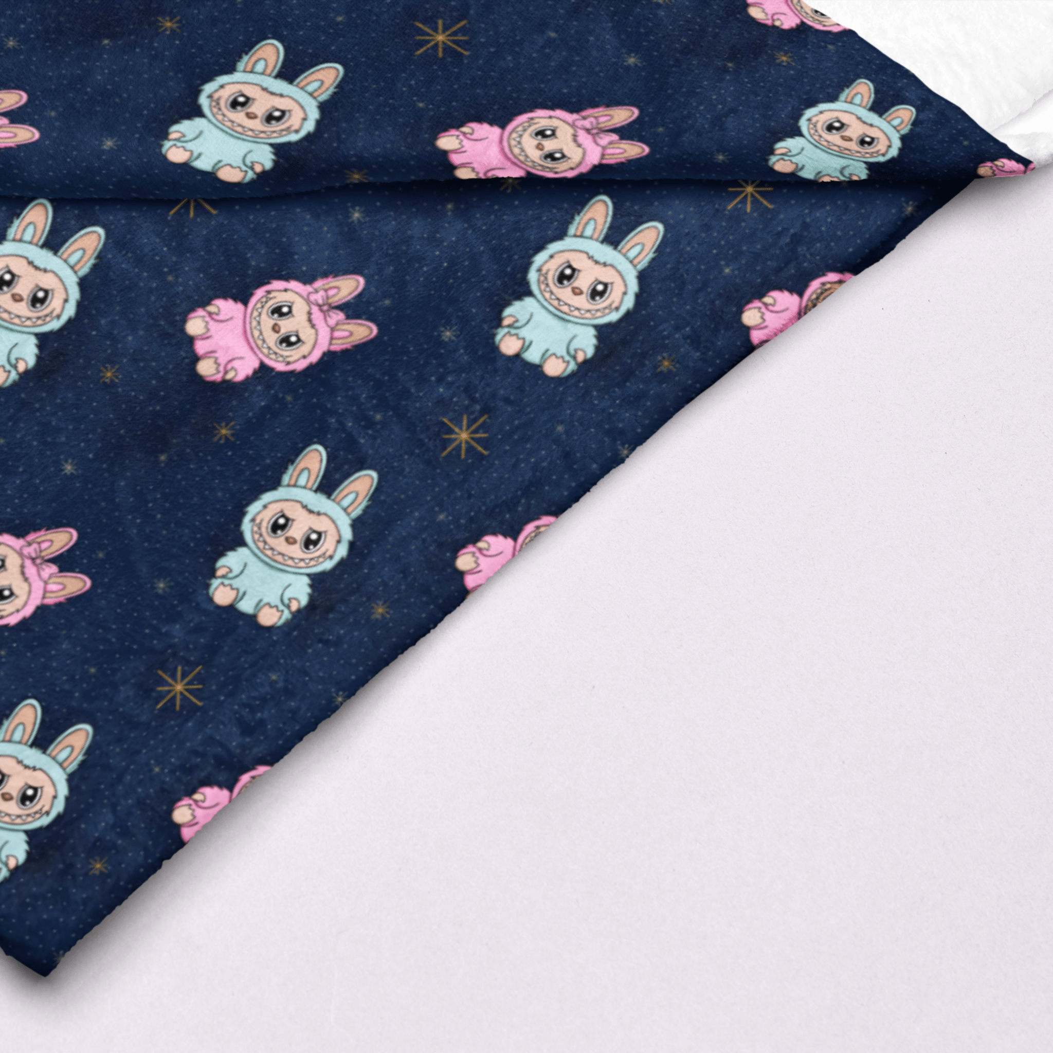 Labubu Monster Cozy Blanket - Starry Skies Austin