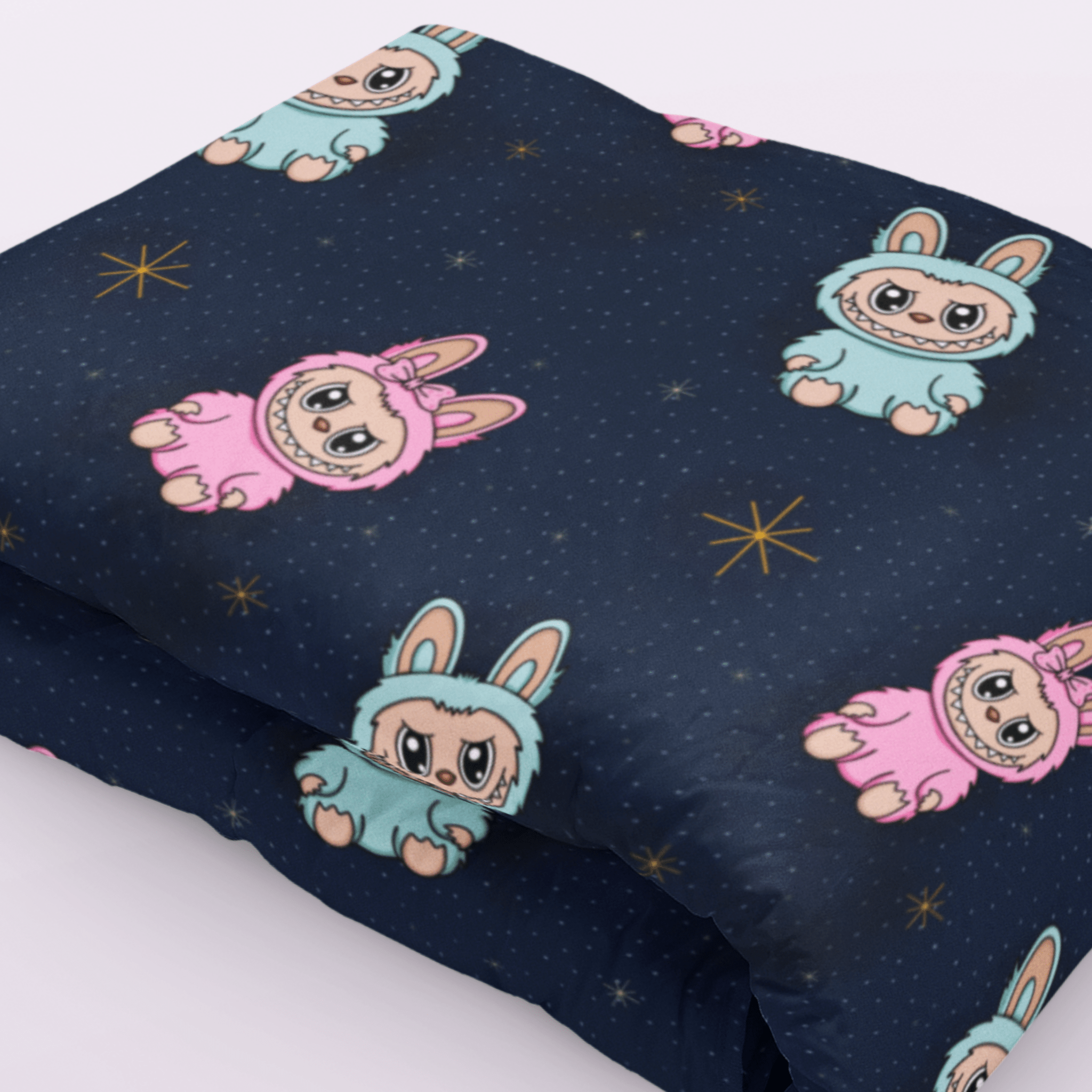 Labubu Monster Cozy Blanket - Starry Skies Austin