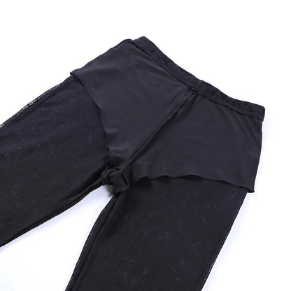 Lace High Waist Flare Pants - Starry Skies Austin