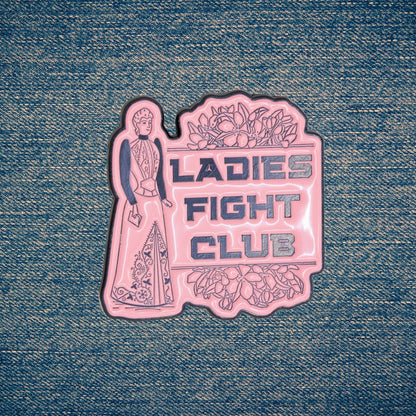 Ladies Fight Club Enamel Pin Victorian Funny Lapel Pin - Starry Skies Austin