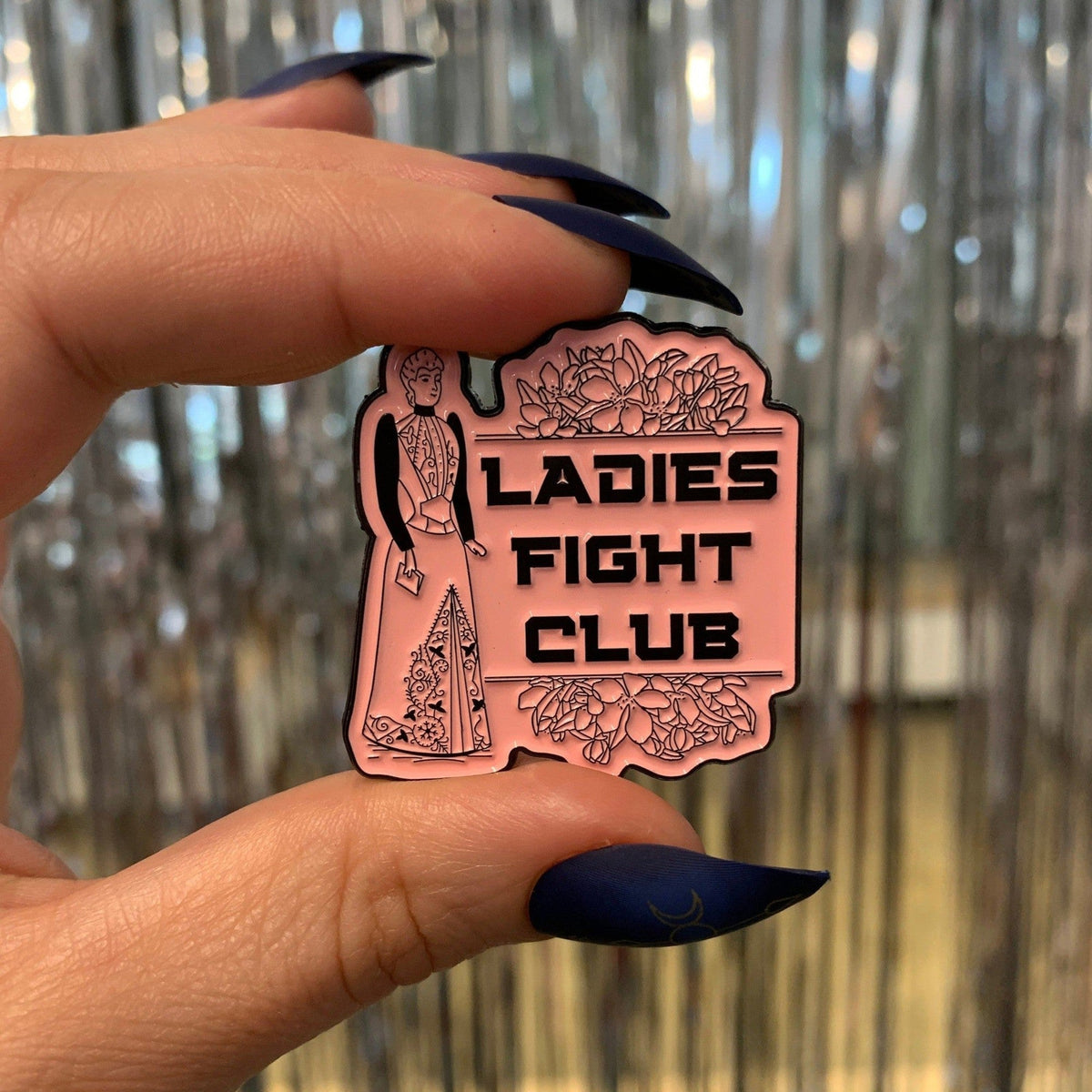 Ladies Fight Club Enamel Pin Victorian Funny Lapel Pin - Starry Skies Austin
