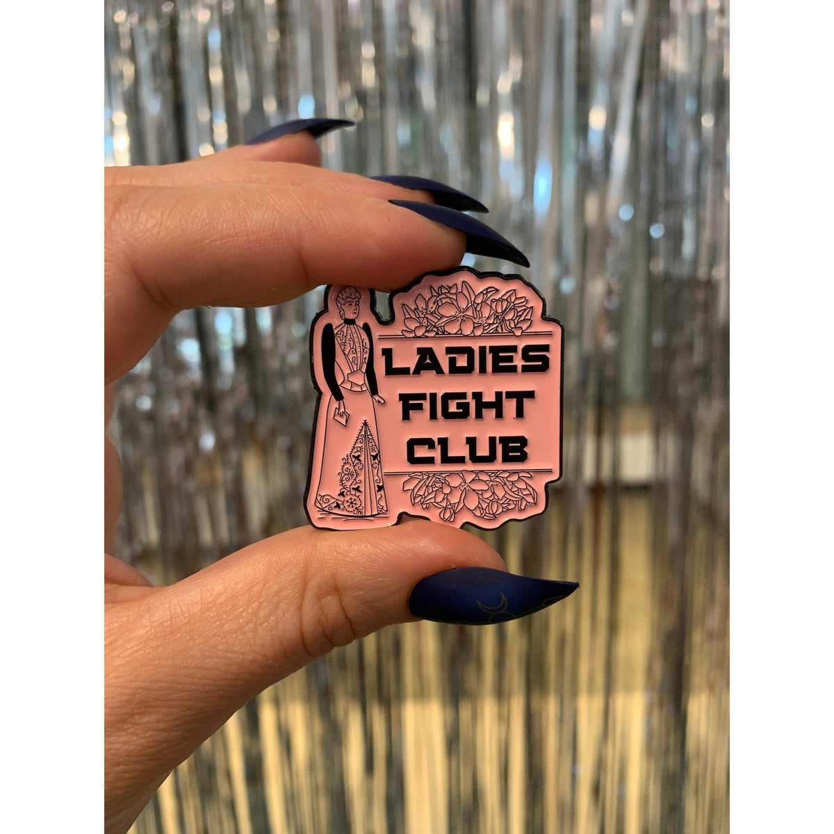 Ladies Fight Club Enamel Pin Victorian Funny Lapel Pin - Starry Skies Austin