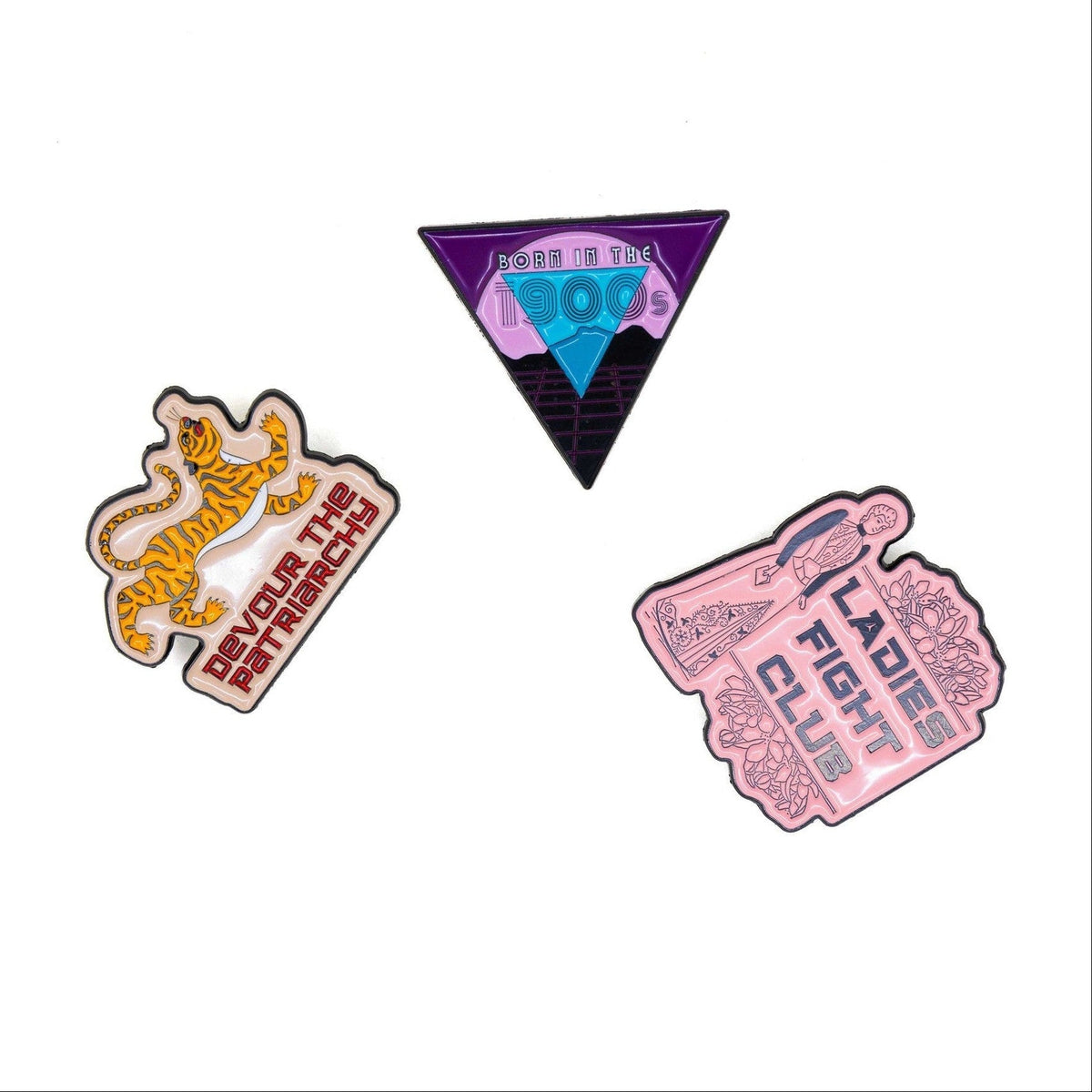 Ladies Fight Club Enamel Pin Victorian Funny Lapel Pin - Starry Skies Austin
