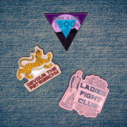 Ladies Fight Club Enamel Pin Victorian Funny Lapel Pin - Starry Skies Austin
