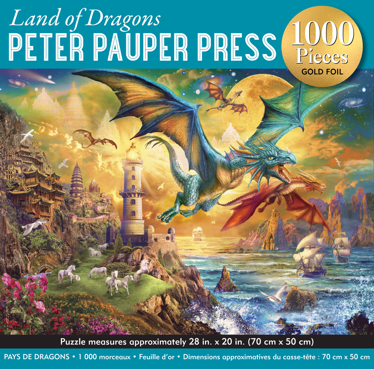 Land of Dragons 1000-Piece Jigsaw Puzzle - Starry Skies Austin