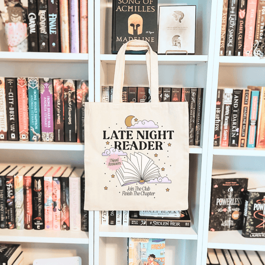 Late Night Reader Sublimated Canvas Tote Bag - Starry Skies Austin