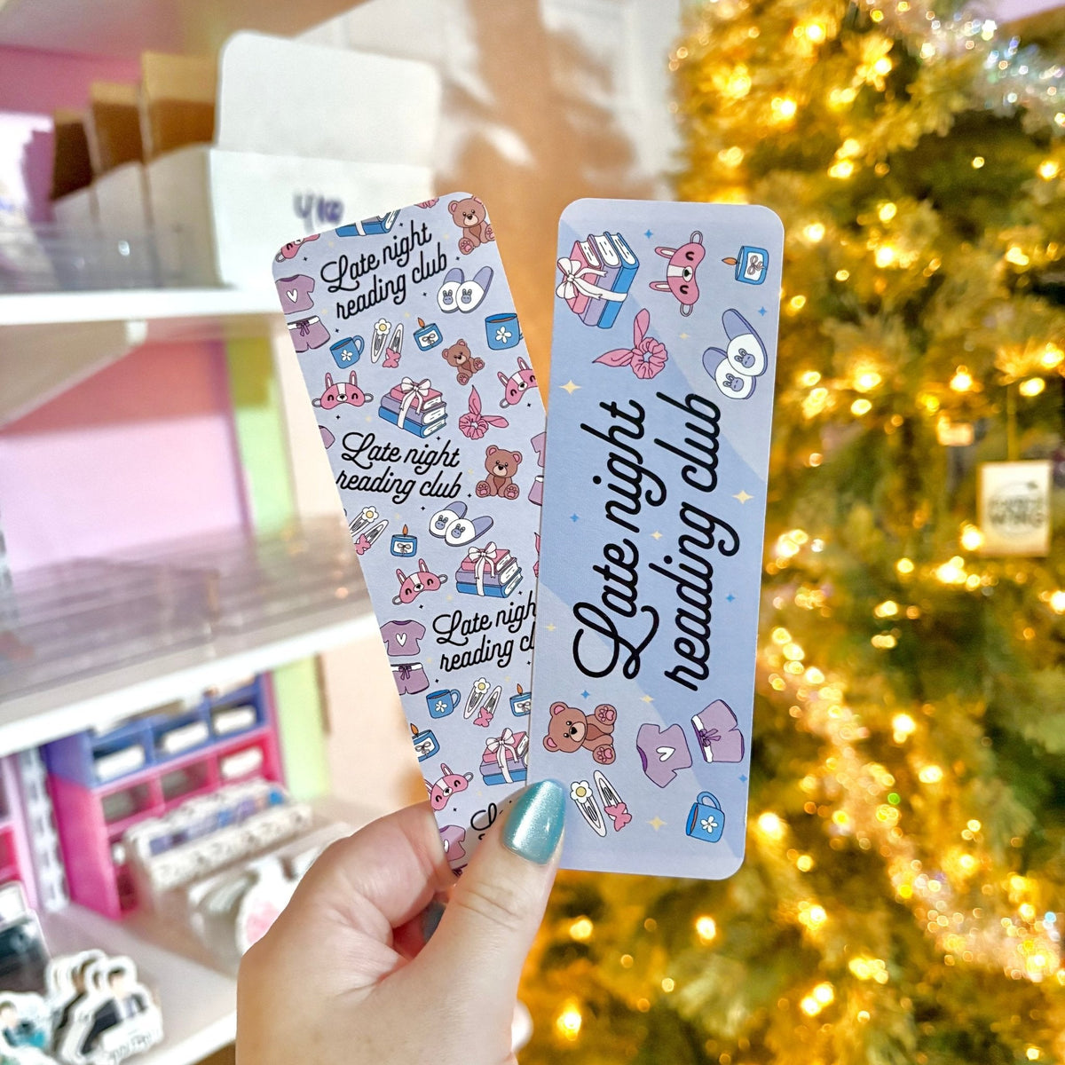 Late Night Readers Club Dual-Sided Cardstock Bookmark - Starry Skies Austin