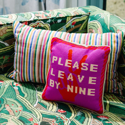 Leave by Nine Needlepoint Pillow - Starry Skies Austin