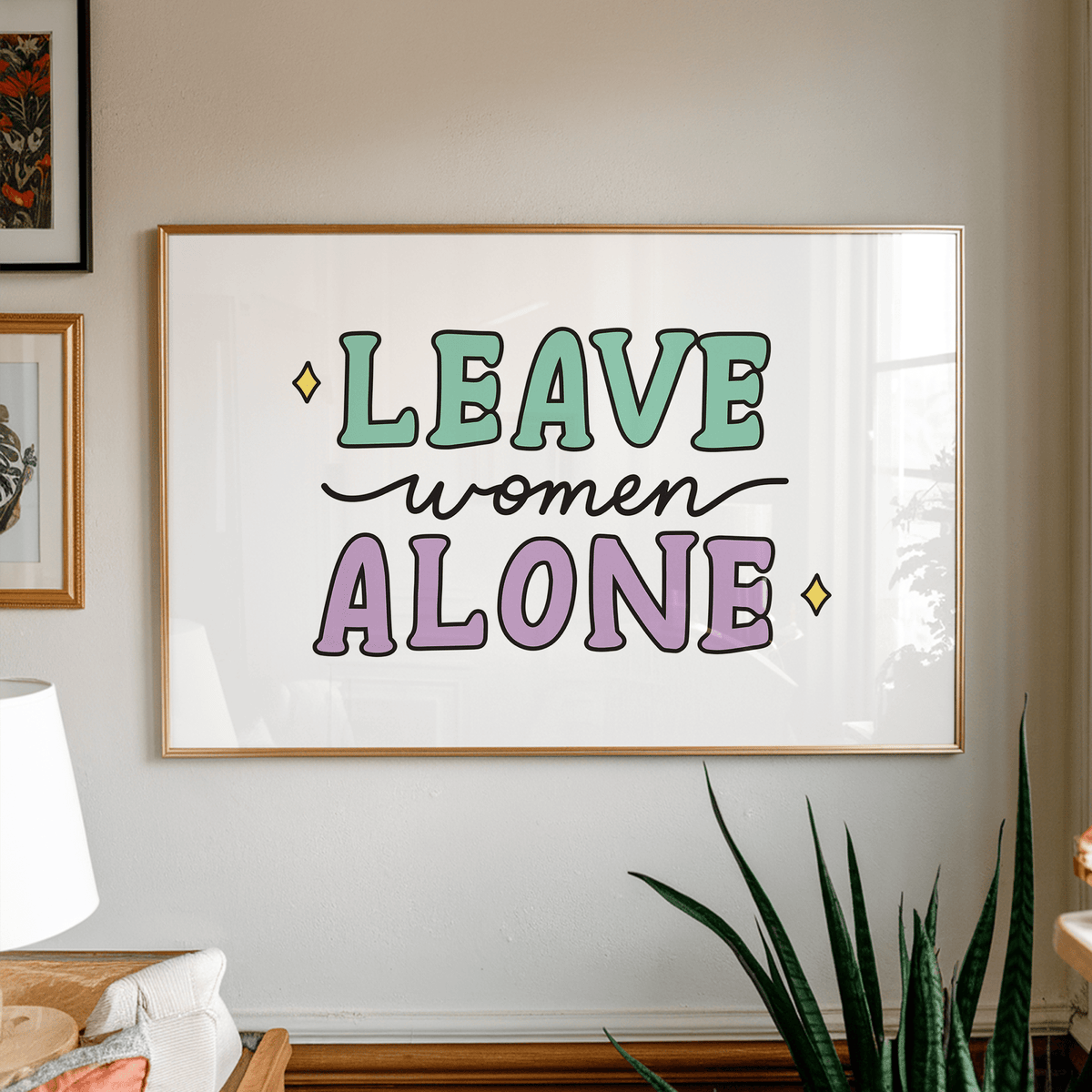 Leave Women Alone Unframed Art Print - Starry Skies Austin