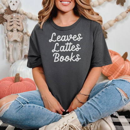 Leaves, Lattes, Books Premium Comfort Colors Shirt - Starry Skies Austin