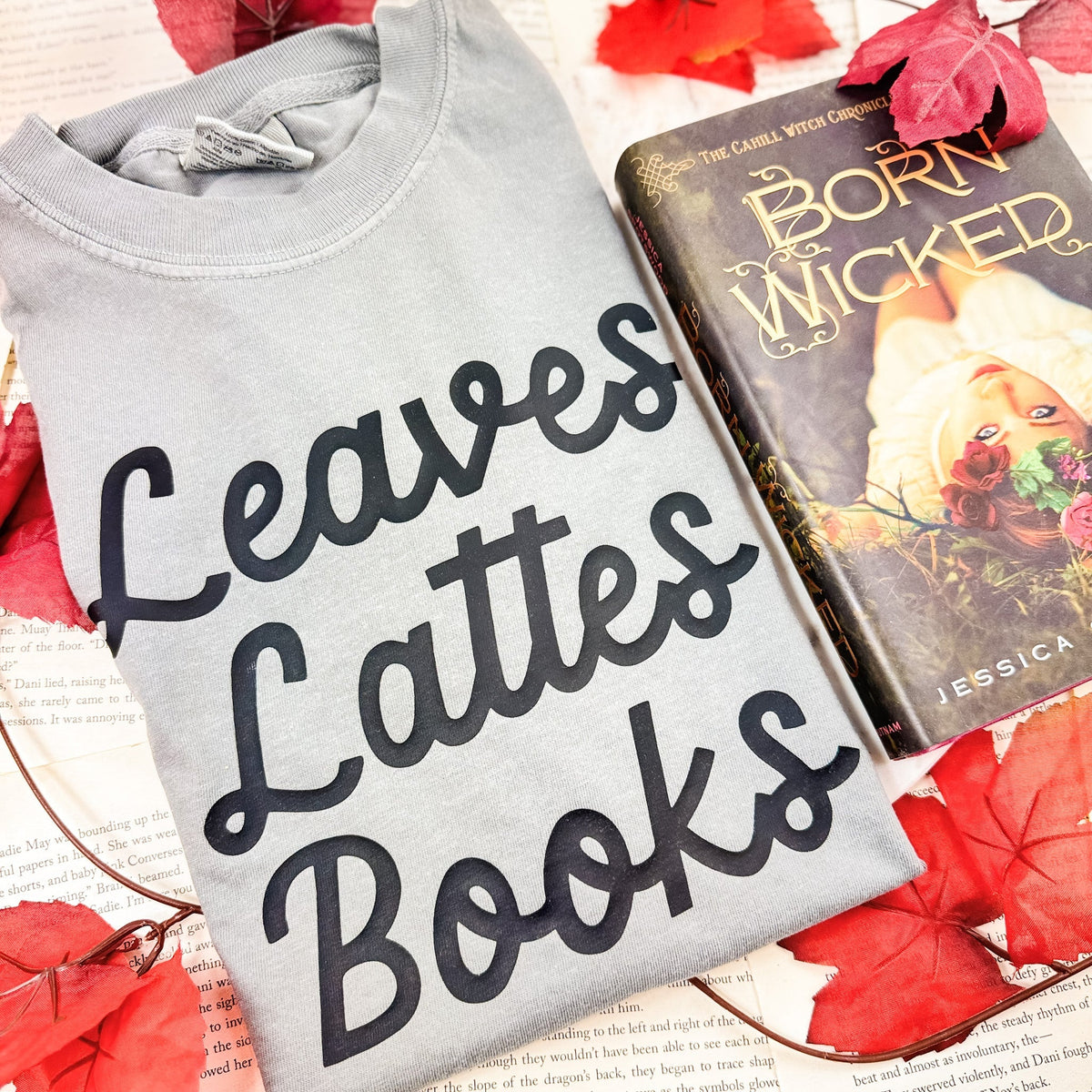 Leaves, Lattes, Books Premium Comfort Colors Shirt - Starry Skies Austin