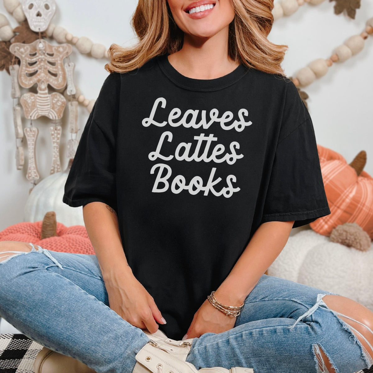Leaves, Lattes, Books Premium Comfort Colors Shirt - Starry Skies Austin