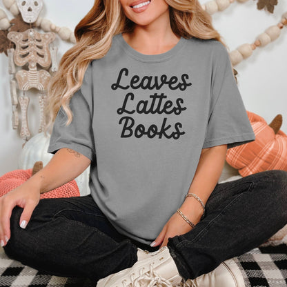 Leaves, Lattes, Books Premium Comfort Colors Shirt - Starry Skies Austin