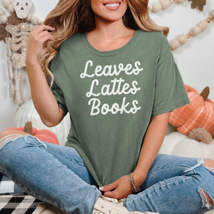 Leaves, Lattes, Books Premium Comfort Colors Shirt - Starry Skies Austin