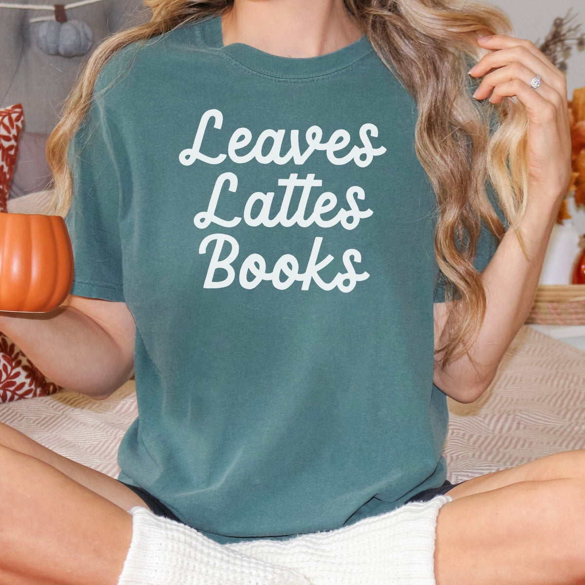 Leaves, Lattes, Books Premium Comfort Colors Shirt - Starry Skies Austin
