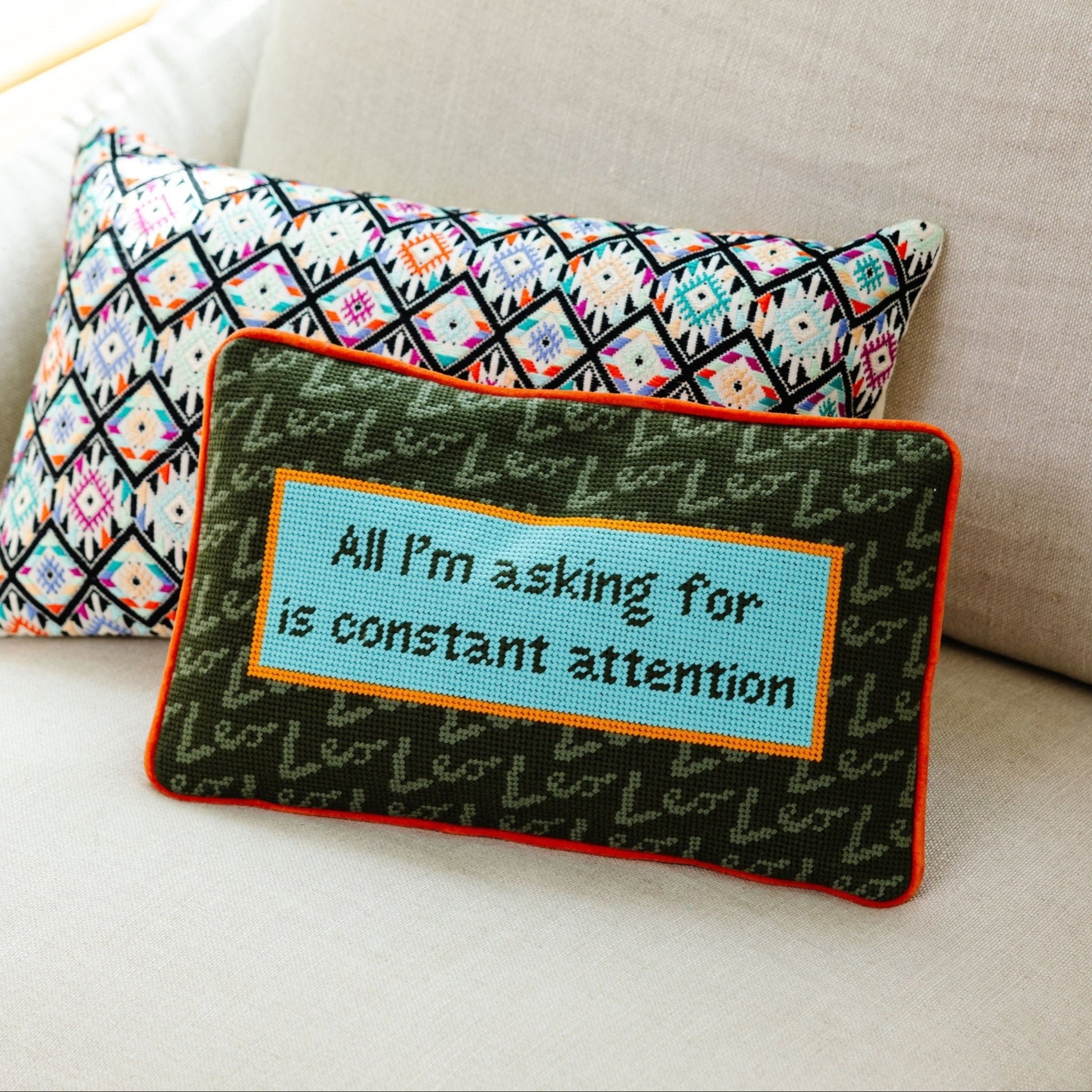 Leo Needlepoint Pillow - Starry Skies Austin