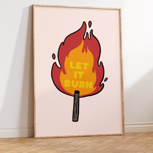Let It Burn Unframed Art Print - Starry Skies Austin