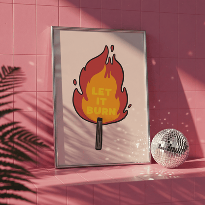 Let It Burn Unframed Art Print - Starry Skies Austin