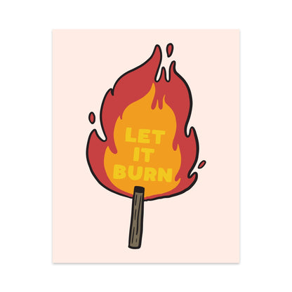 Let It Burn Unframed Art Print - Starry Skies Austin