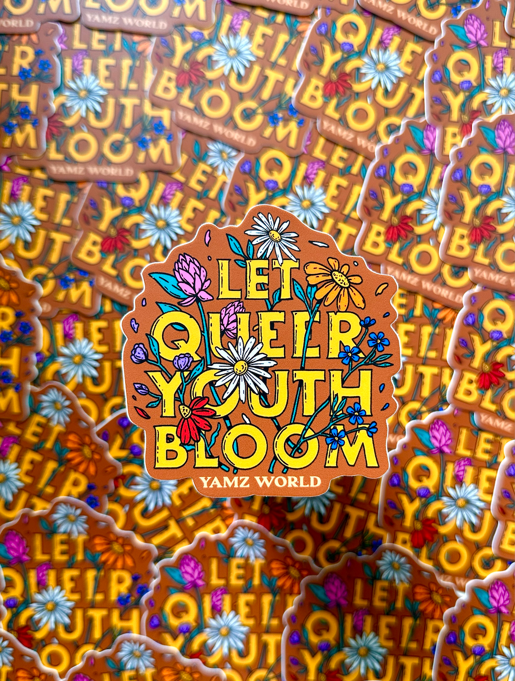 Let Queer Youth Bloom Sticker - Starry Skies Austin