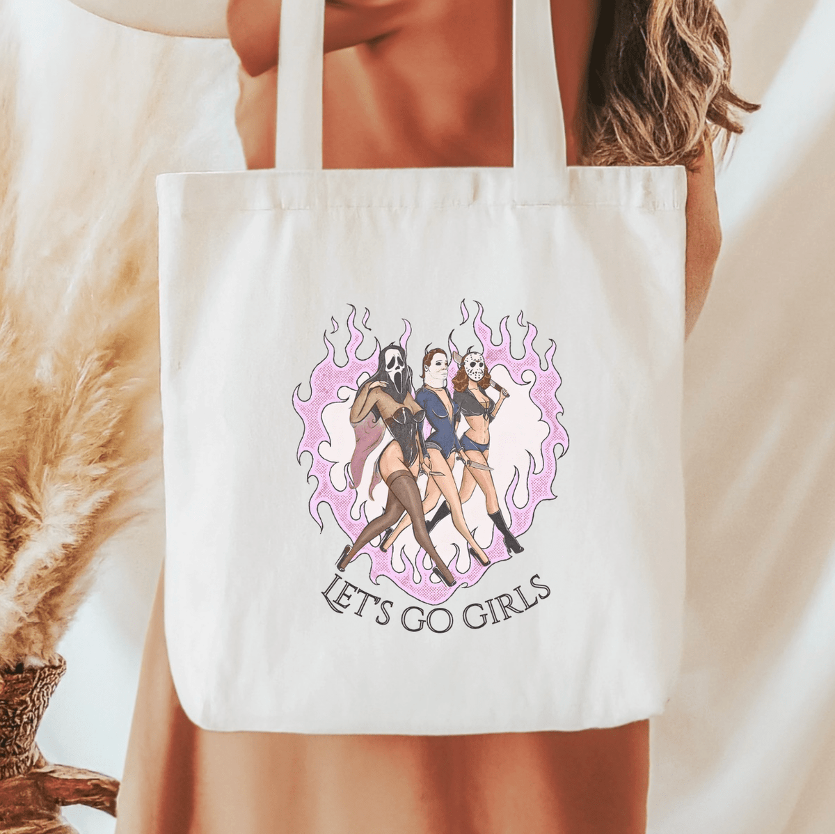 Let's Go Girls Sublimated Canvas Tote Bag - Starry Skies Austin