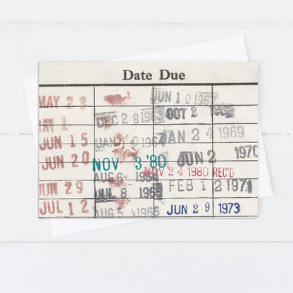 Library Book Due Date Blank Notecard Set - Starry Skies Austin