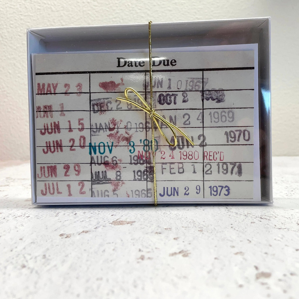 Library Book Due Date Blank Notecard Set - Starry Skies Austin