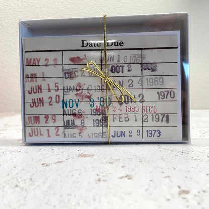 Library Book Due Date Blank Notecard Set - Starry Skies Austin