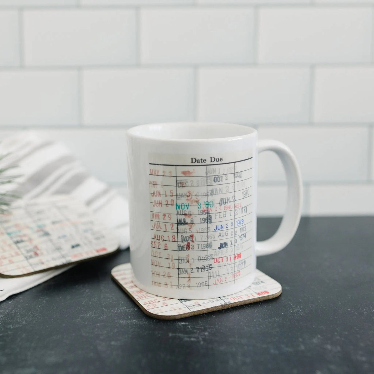Library Card Coffee Mug - Book Club Gift - Coffee Tea Cup Gifts for Readers - Starry Skies Austin