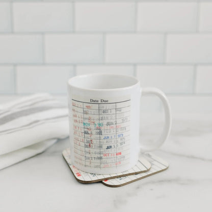 Library Card Coffee Mug - Book Club Gift - Coffee Tea Cup Gifts for Readers - Starry Skies Austin
