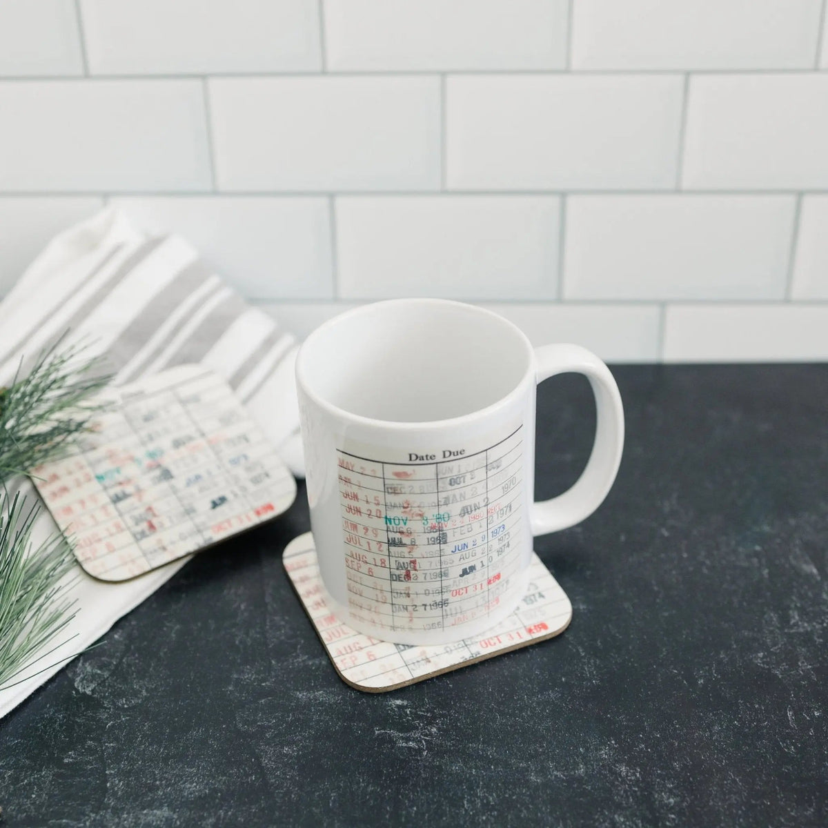 Library Card Coffee Mug - Book Club Gift - Coffee Tea Cup Gifts for Readers - Starry Skies Austin