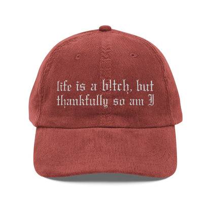 Life's a Bitch Corduroy Hat - Starry Skies Austin