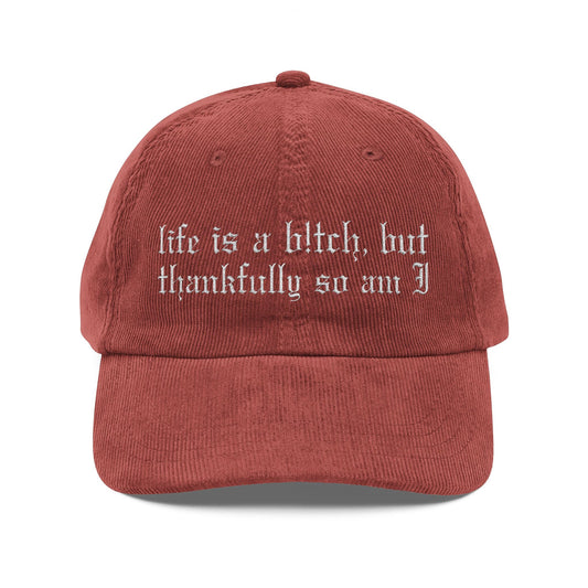 Life's a Bitch Corduroy Hat - Starry Skies Austin