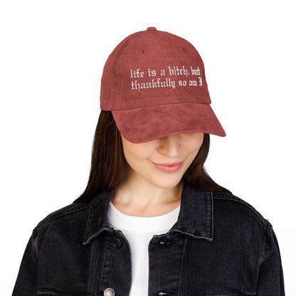 Life's a Bitch Corduroy Hat - Starry Skies Austin