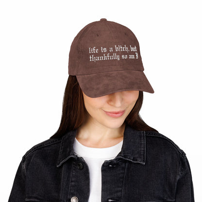 Life's a Bitch Corduroy Hat - Starry Skies Austin