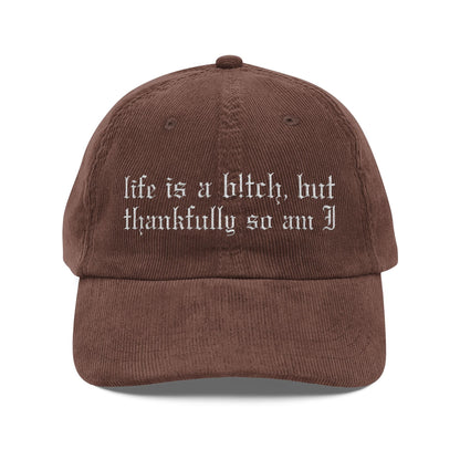 Life's a Bitch Corduroy Hat - Starry Skies Austin