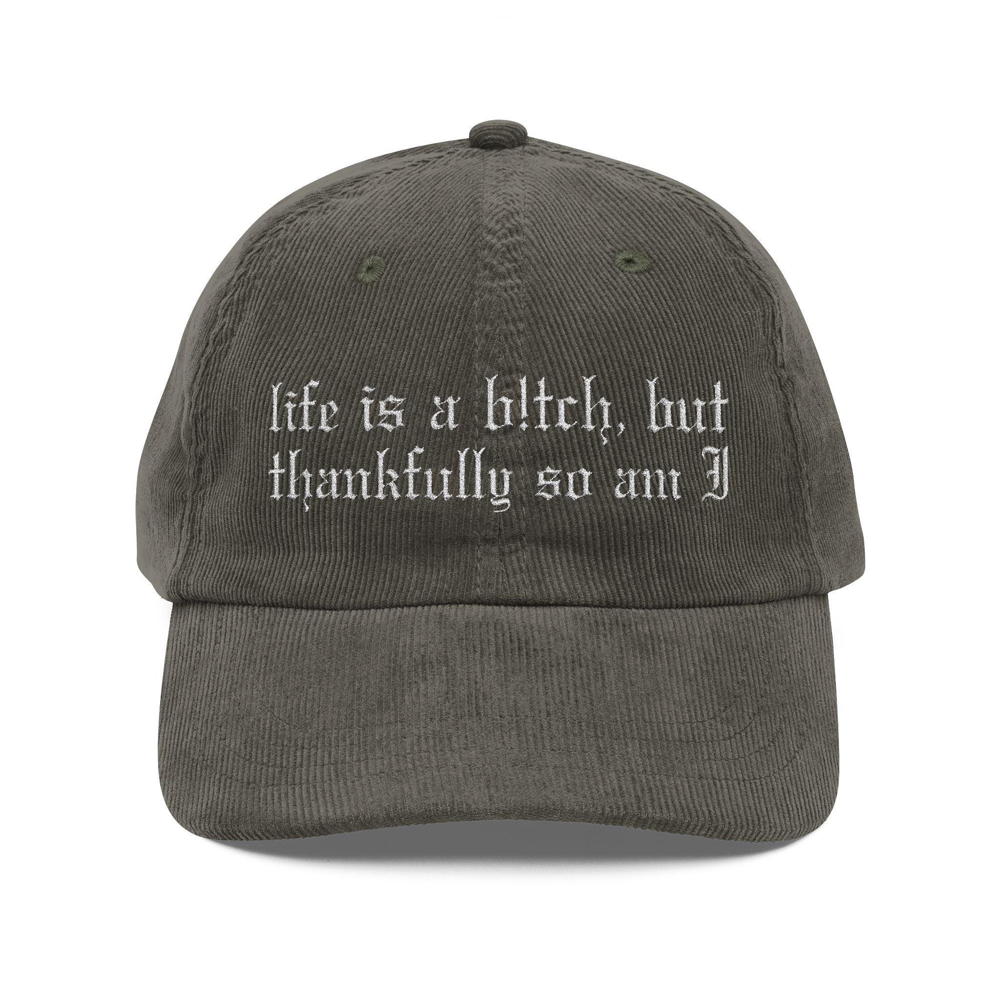 Life's a Bitch Corduroy Hat - Starry Skies Austin