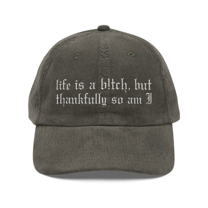 Life's a Bitch Corduroy Hat - Starry Skies Austin