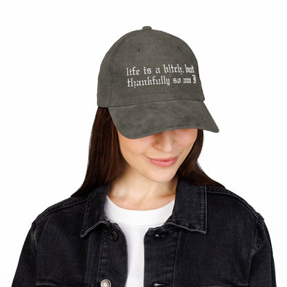Life's a Bitch Corduroy Hat - Starry Skies Austin
