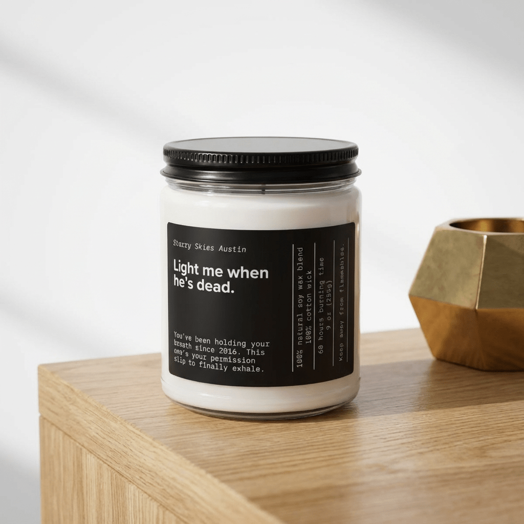 Light me when he's dead Soy Candle - Starry Skies Austin