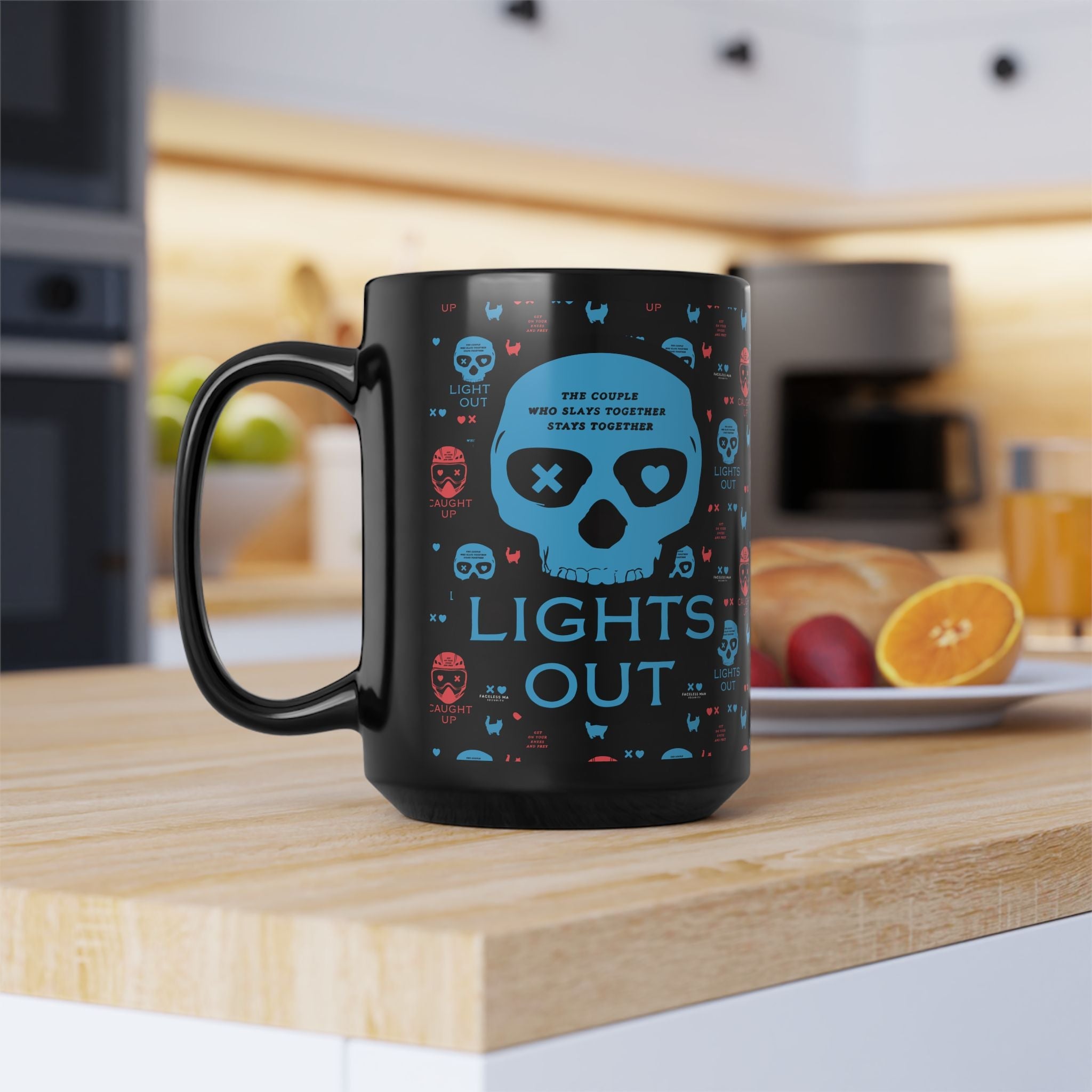 Lights Out Dark Romance Black Mug - Starry Skies Austin