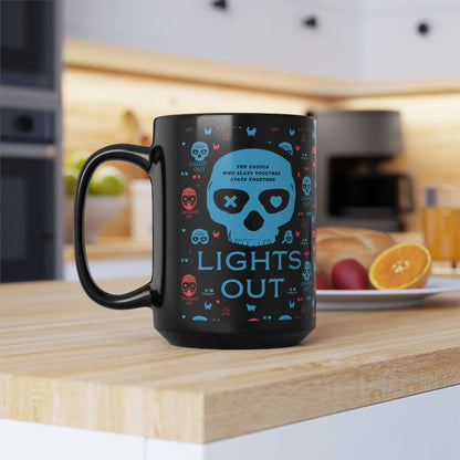 Lights Out Dark Romance Black Mug - Starry Skies Austin