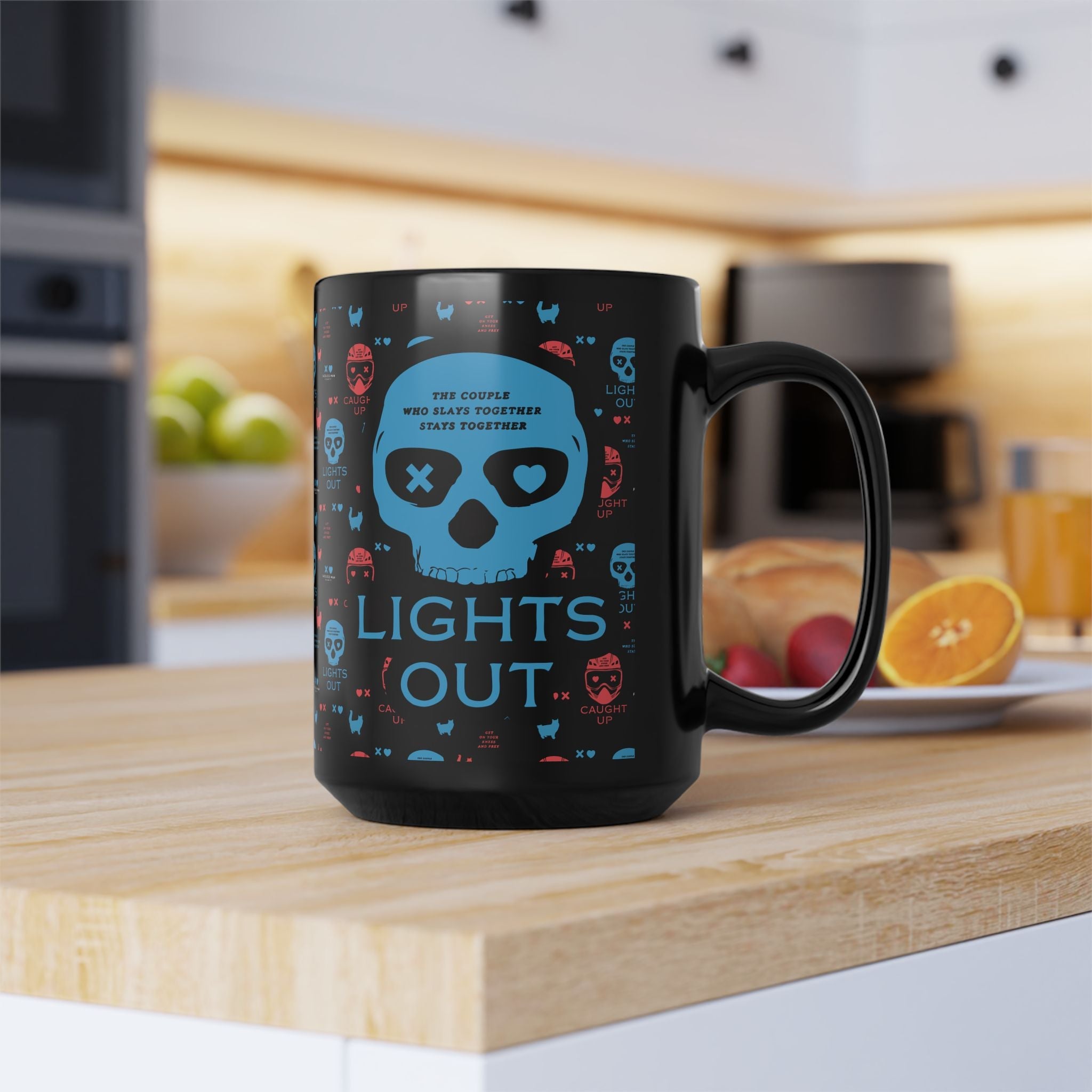 Lights Out Dark Romance Black Mug - Starry Skies Austin